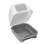 Durable Pp Cat Litter Box With Handle And Scoop Portable | White