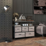 Bedroom Chest Of Drawers 4/5/6/7 Drawer Dresser W/ Shelf | Medium | Gray