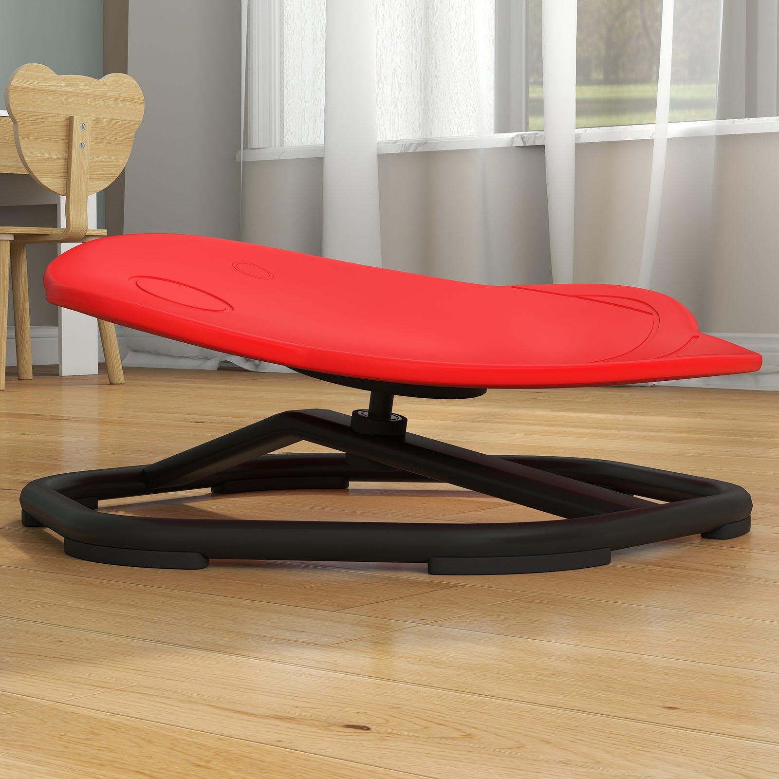 Planet-shaped Kids Swivel Chair, Sensory Spinning Chair | Red