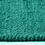 Plain Chenille 100% Cotton  Rug With Natural Trim | 170cm | Teal Green