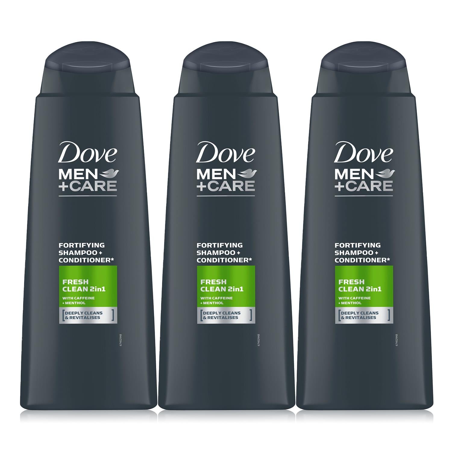 Fortifying Men+care, Fresh Clean, 2in1 Shampoo+conditioner, 3x 400ml