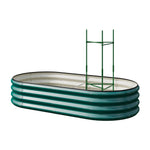 Galvanized Metal Raised Garden Bed – Elevated Planter Box With Safety Edging, Green, 120cm/160cm W X 80cm D X 30cm H | Large | Green