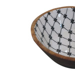 Artisan Furniture Solid Wood 2x Lacquered Flower Bowl Set