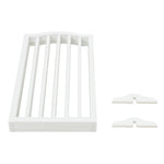 Foldable Freestanding 3/4-panel Arched Pet Gate, Indoor Safety Barrier For Doorways, Halls & Staircases | Small | White