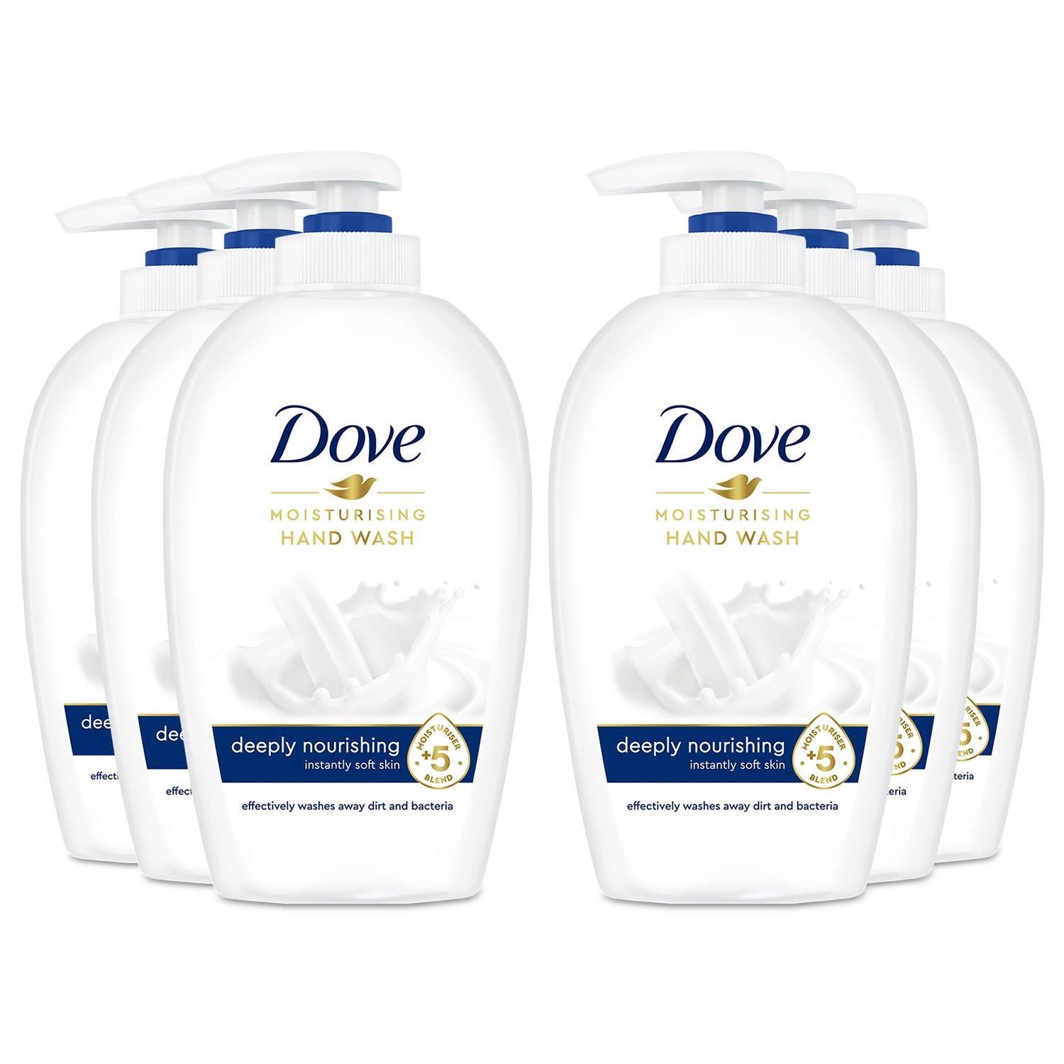 Moisturising Hand Wash, Deeply Nourishing Instantly Soft Skin, 6x250ml