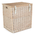 Wicker White Wash Vintner Storage Picnic Basket | Large | White