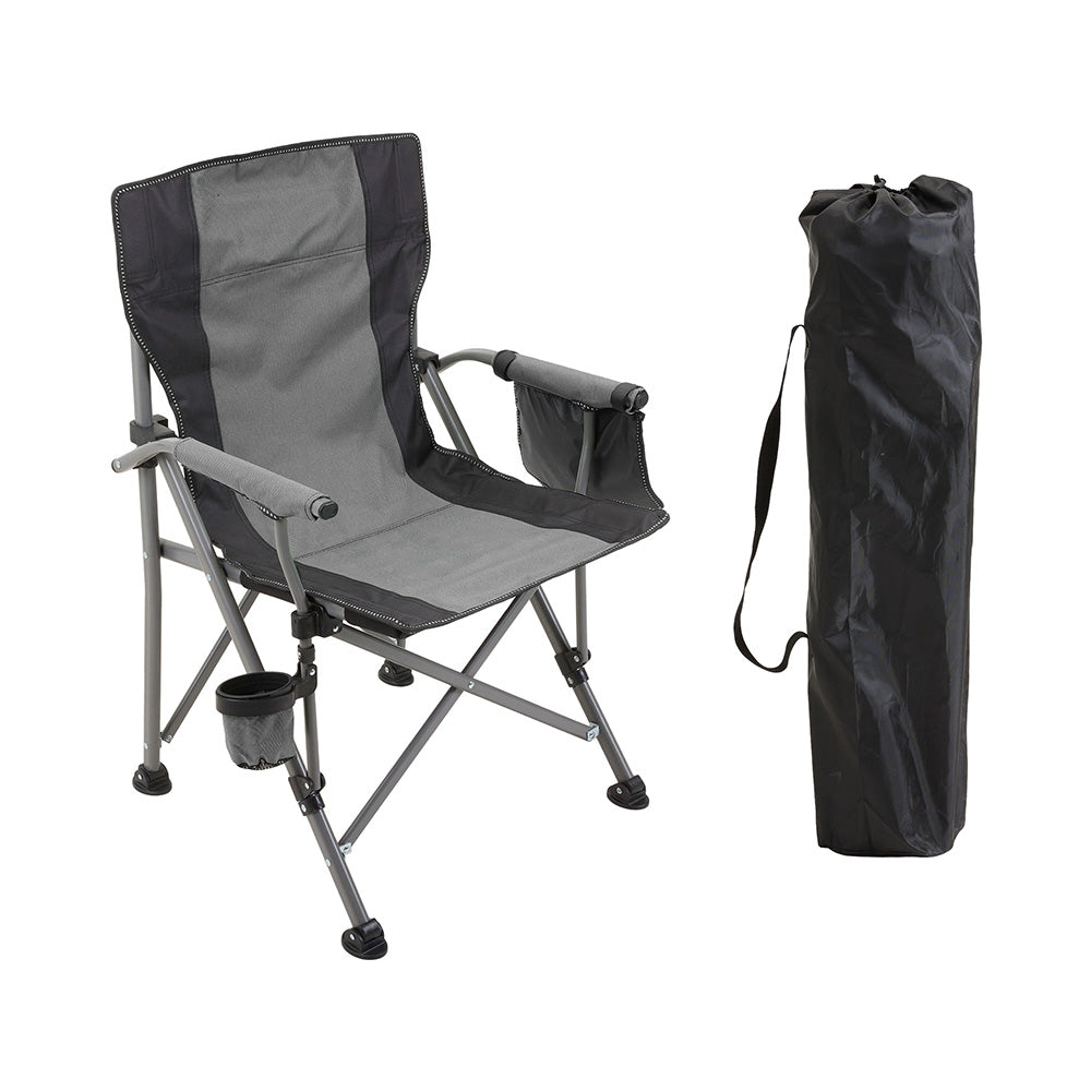 Blue/black Outdoor Portable Folding Camping Chair | One Size | Gray