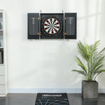 Bristle Dartboard Set With Cabinet, 6 Steel Tip Darts