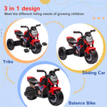 3 In 1 Baby Trike With Headlights, Music, Horn | Red