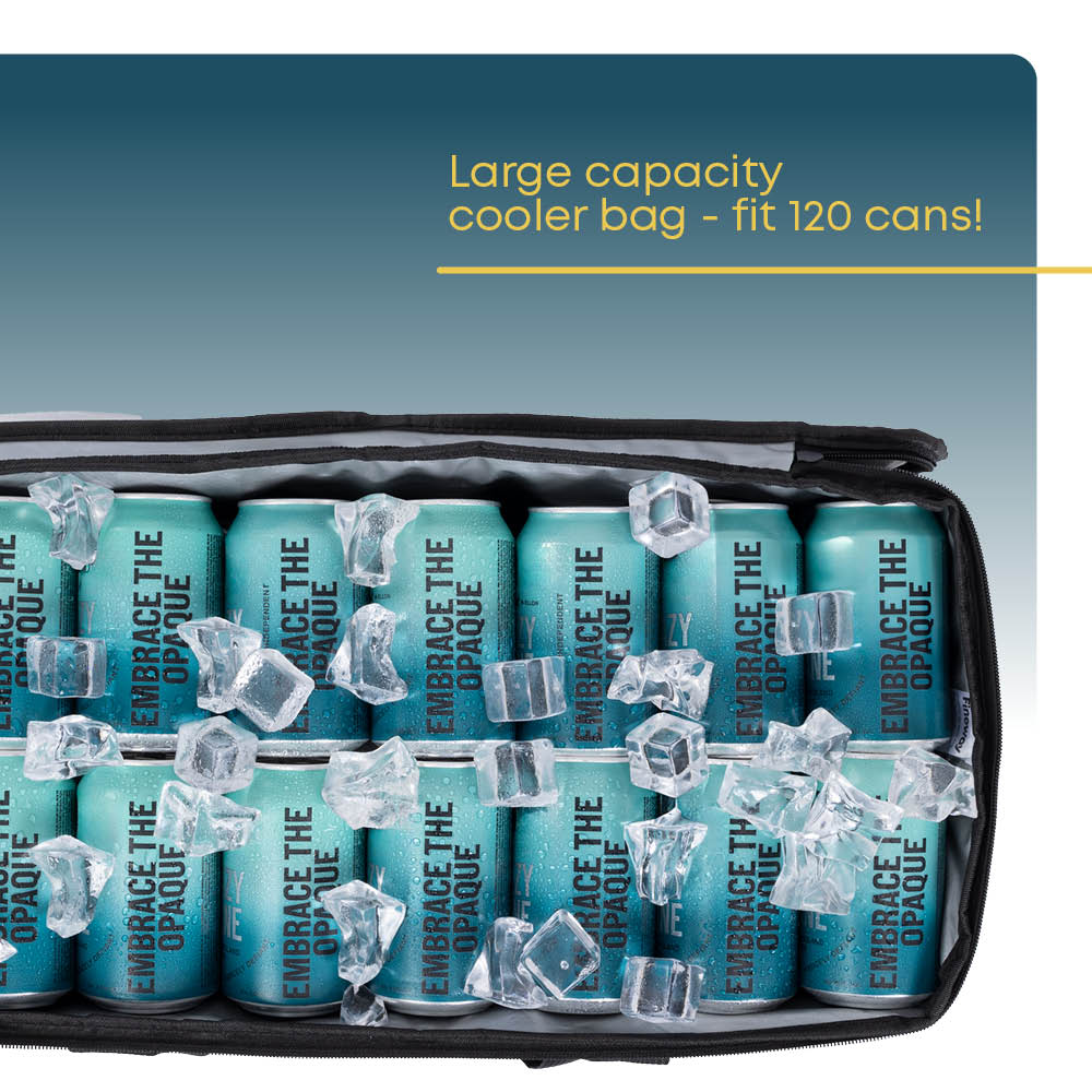 60l Insulated Cooler Bag With Strap | Grey