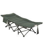 Foldable Camping Bed W/ Padding, Bag, Cup Holder