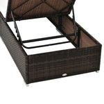 Garden Sun Lounger Rattan Recliner Lounger Chair  Set Of 2 | Brown