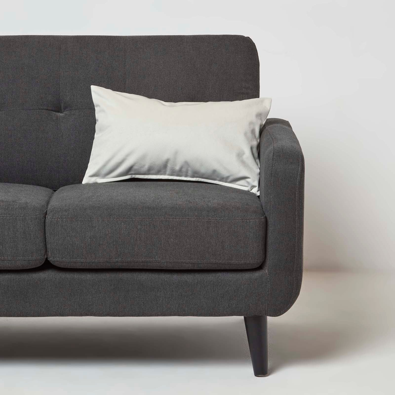 Velvet Cushion With Microfibre Insert | 30cm x 50cm | Cream