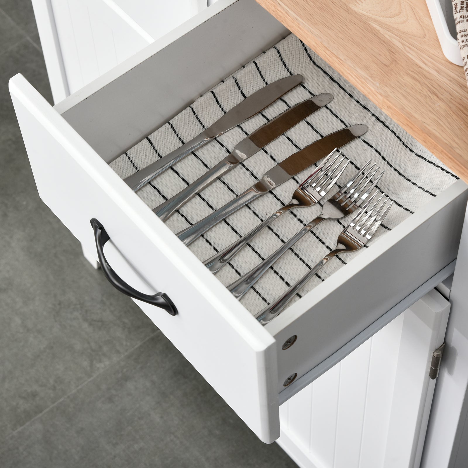 Simple Kitchen Cupboard Storage Cabinet Drawer Living Room
