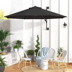 Wall Mounted Parasol W/ Vent & 8 Ribs | Charcoal Grey
