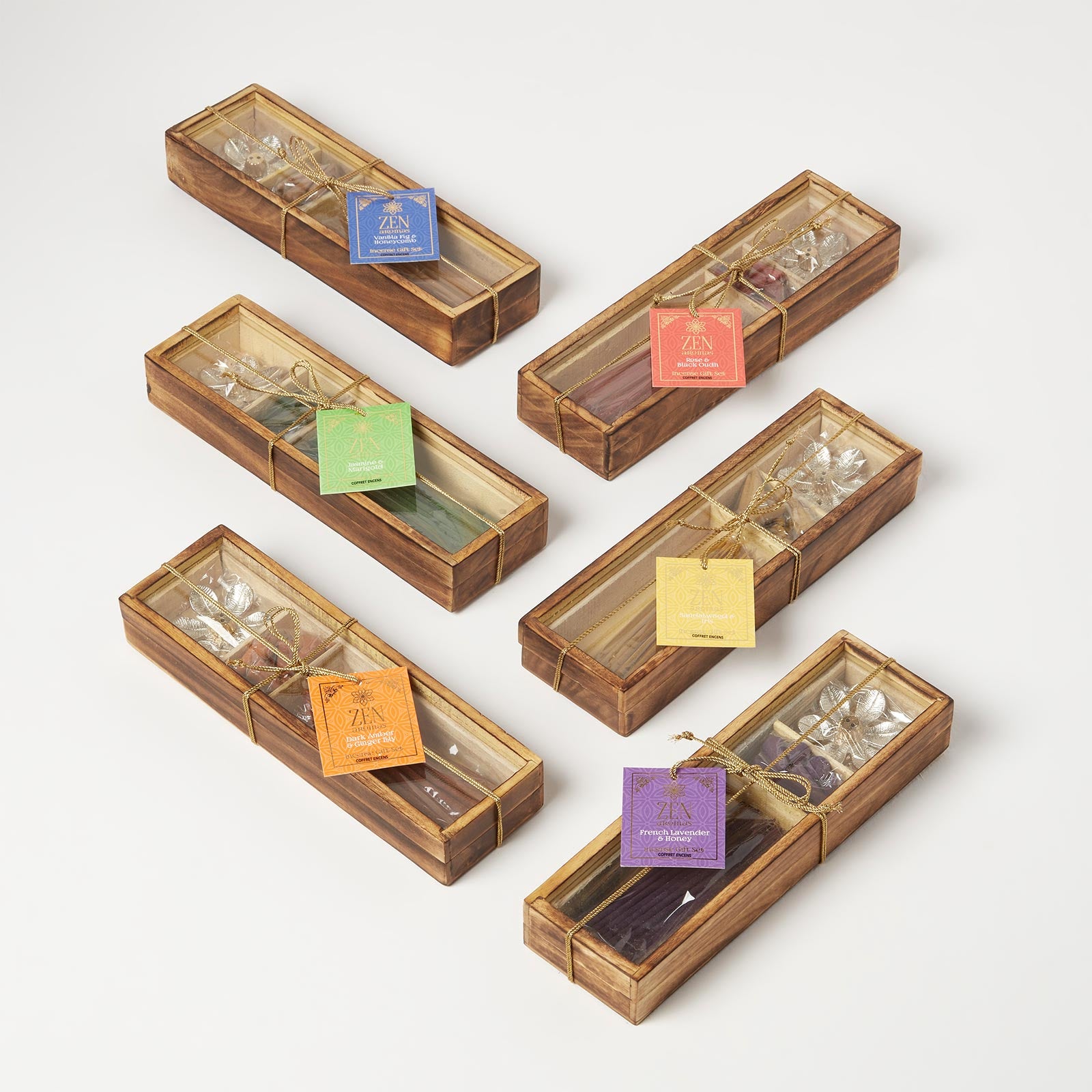 HOMESCAPES Zen Incense Gift Set, Rose & Black Oudh