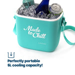 Cool Box 5l Lightweight Portable Foam Insulation Carrying Strap | 5l | Teal Green