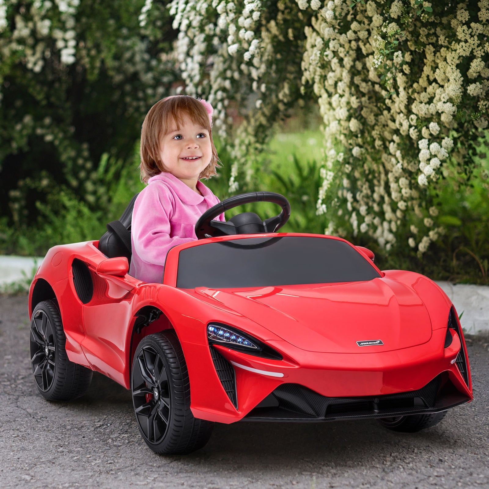 Mclaren Licensed Kids Electric Ride-on Car W/ Remote Control | Red