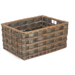 Wicker Unlined Grey Scandi Storage Basket | Set-of-4