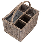 Grey Gin Picnic Drinks Wicker Basket
