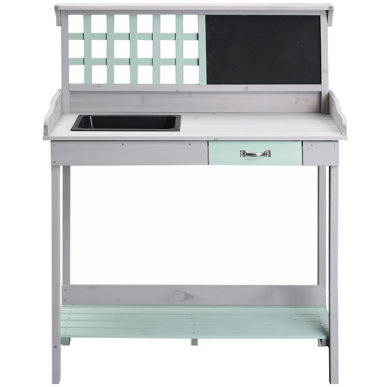 Garden Potting Table, Sink And Blackboard