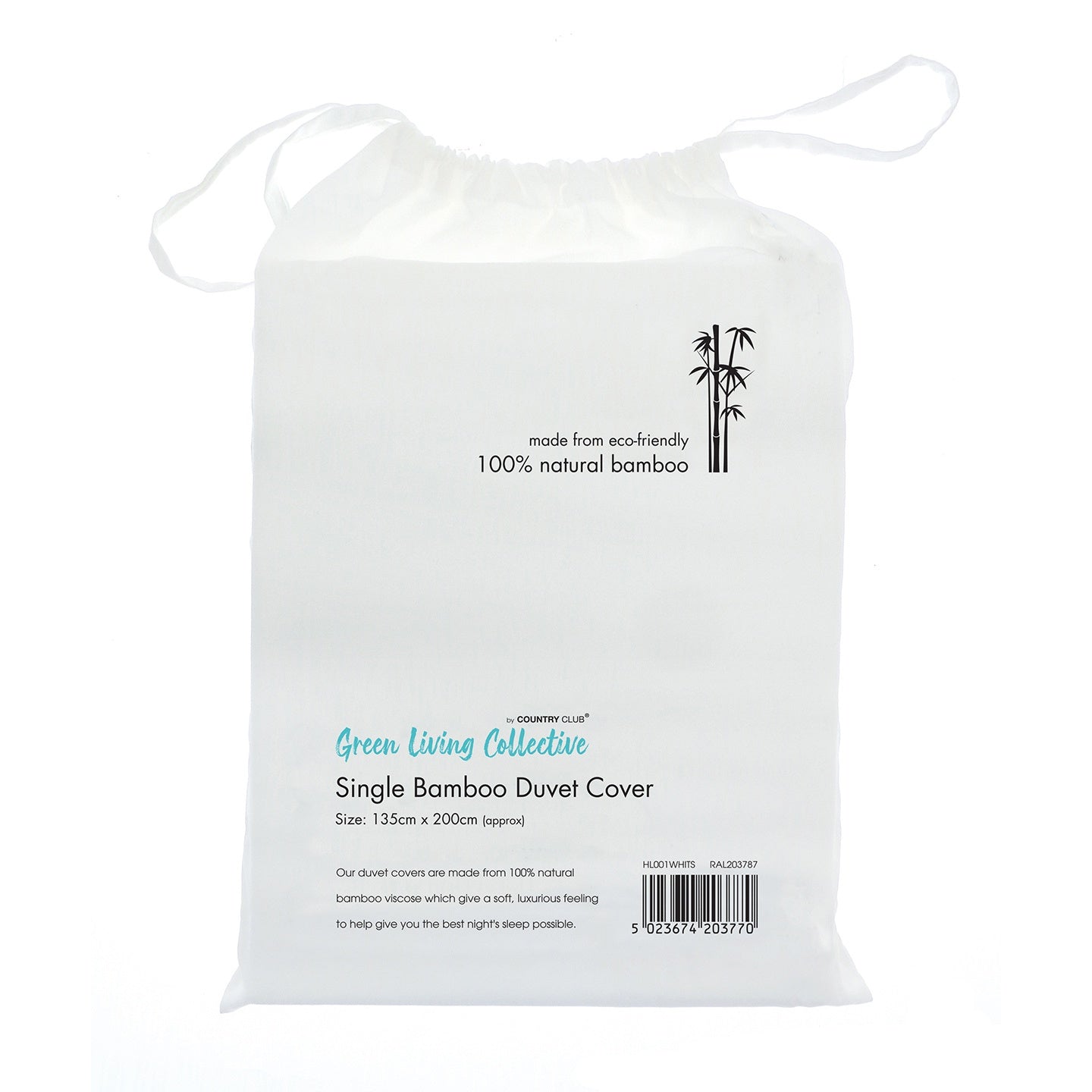 Bamboo Duvet Cover | Single | White