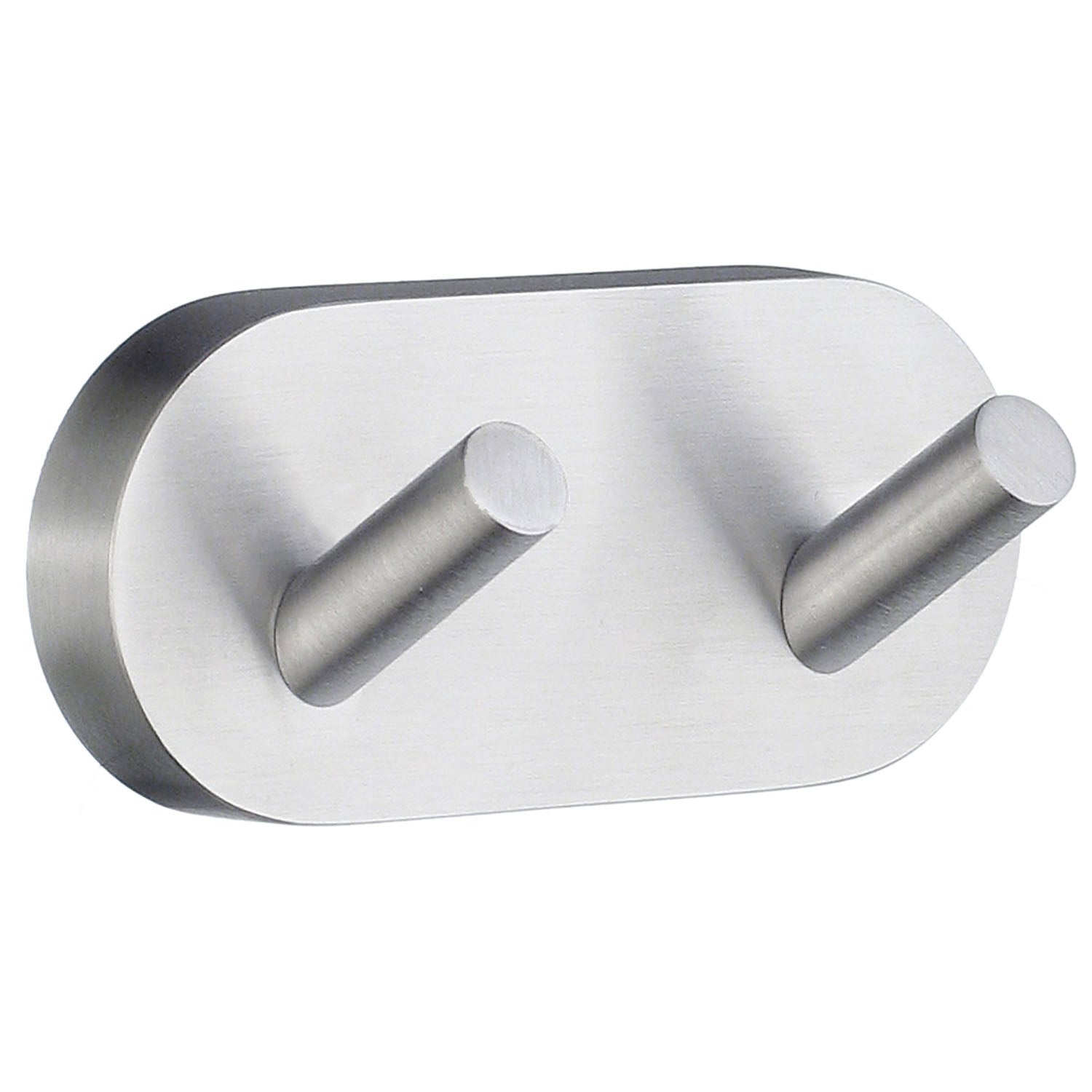 Towel Hooks Wall Mounted Storage Non-rust Brass Core | Double | Brushed Chrome