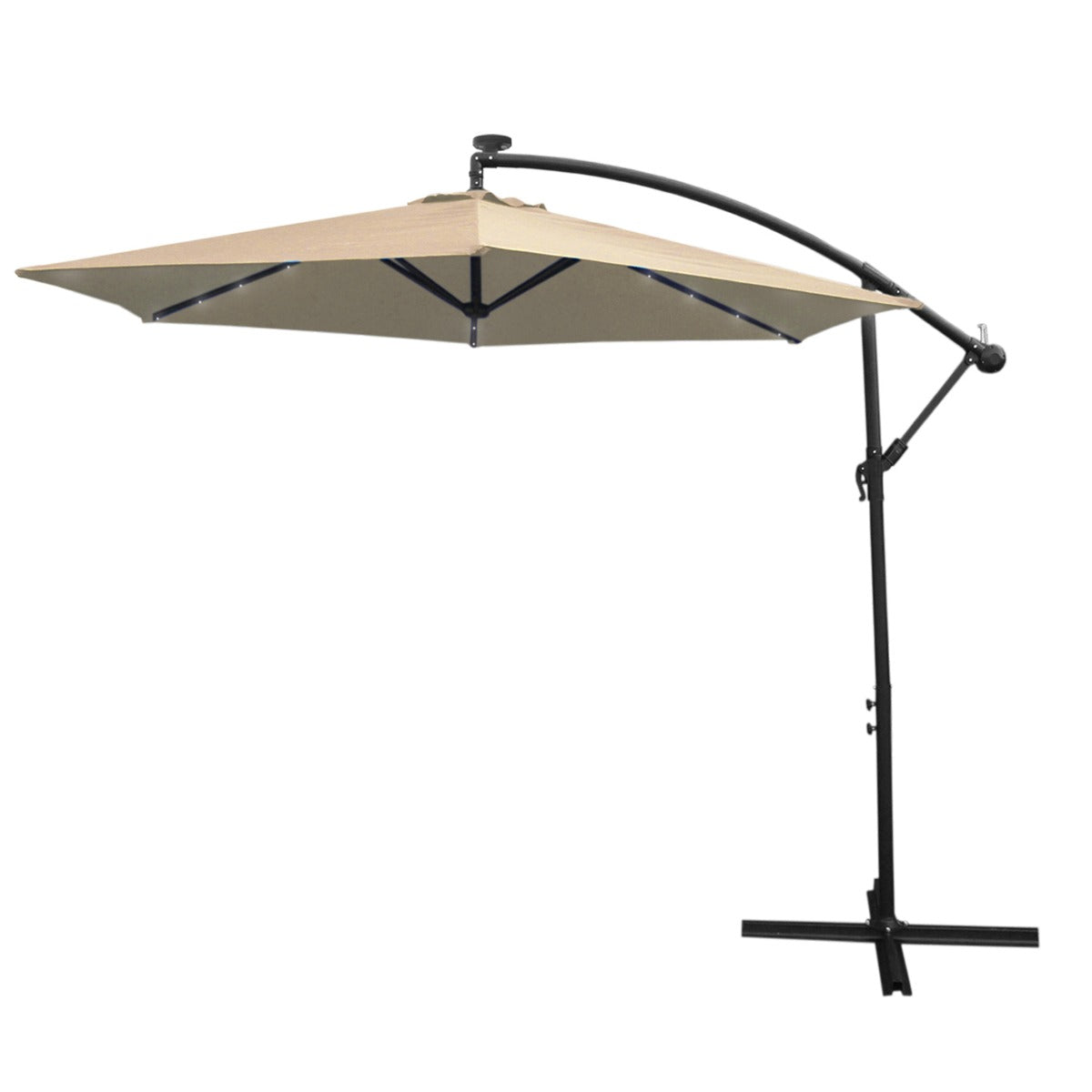 3m Led Cantilever Parasol | Beige