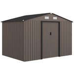 Garden Shed Storage Unit With Locking Door Floor Foundation | Medium | Brown