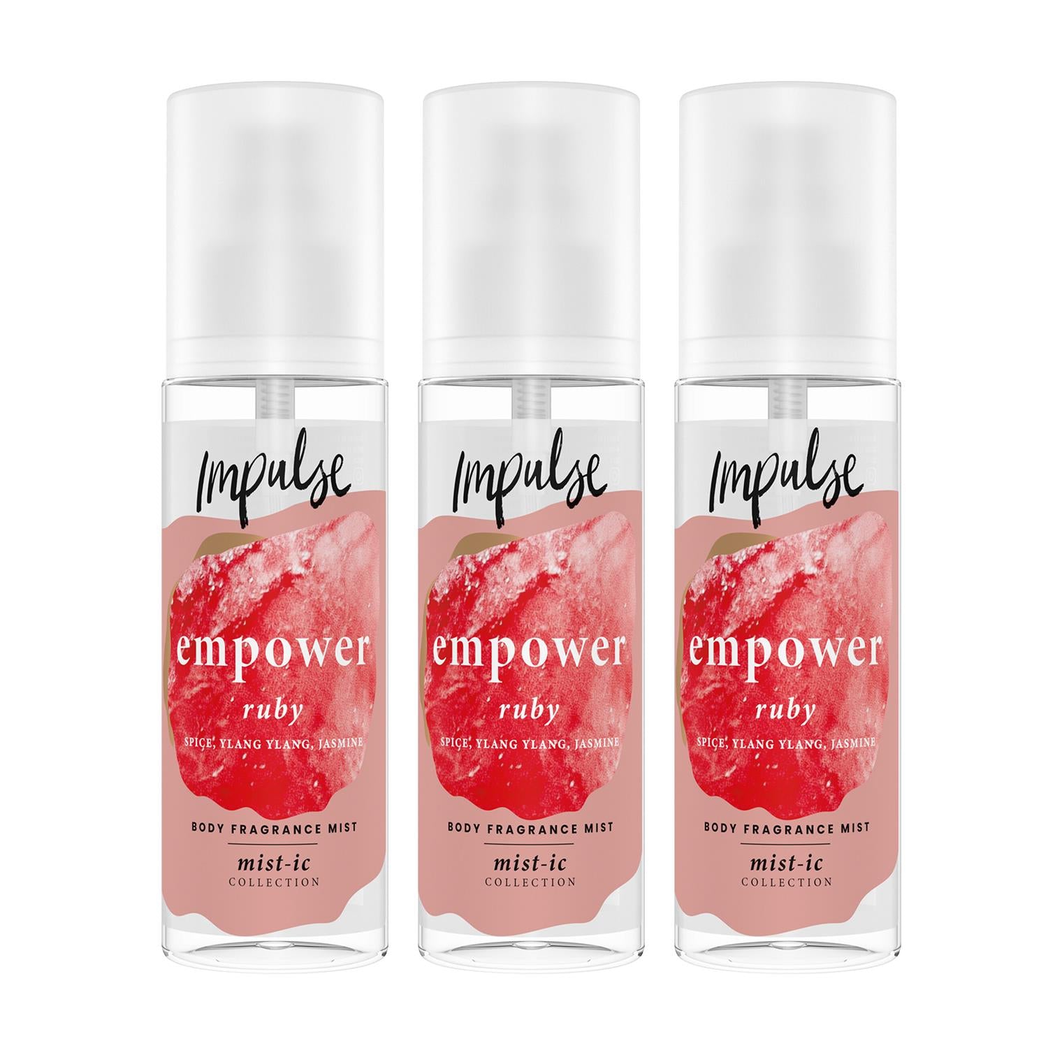Empower Body Fragrance Mist Spicy Ginger, Ylang-ylang & Jasmine, 3x150ml