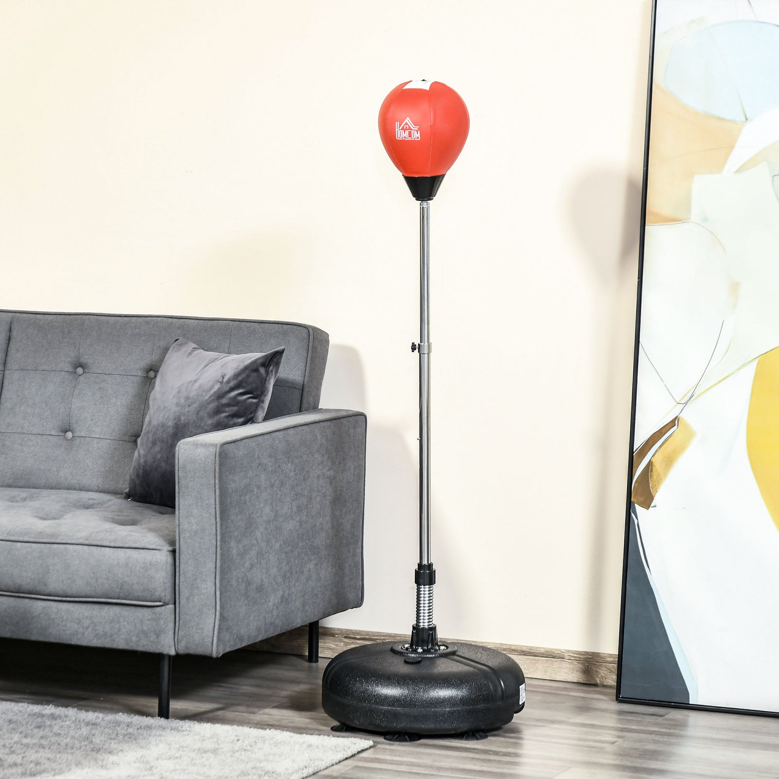 Punching Bag W/ Stand Boxing Bag Set W/ Adjustable Height