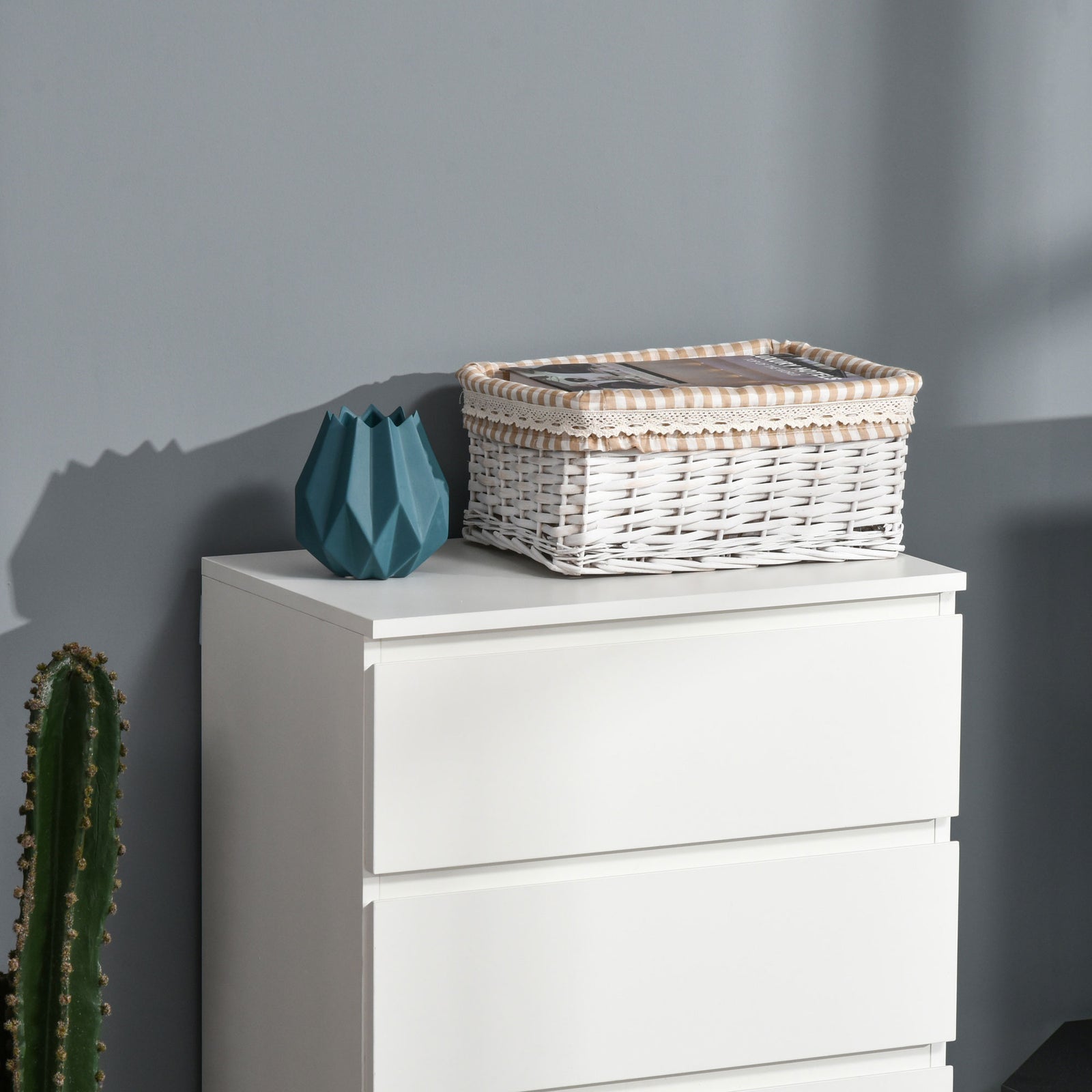 4/5 Drawer Cabinet Storage Cupboard Sideboard Organiser | Large | White
