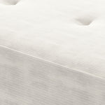 End Of Bed Bench With Thick Padding, Steel Legs For Entryway | One Size | Cream