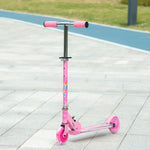 Kids Scooter 2 Wheels W/ Lights Music Adjustable Height Foldable | Pink