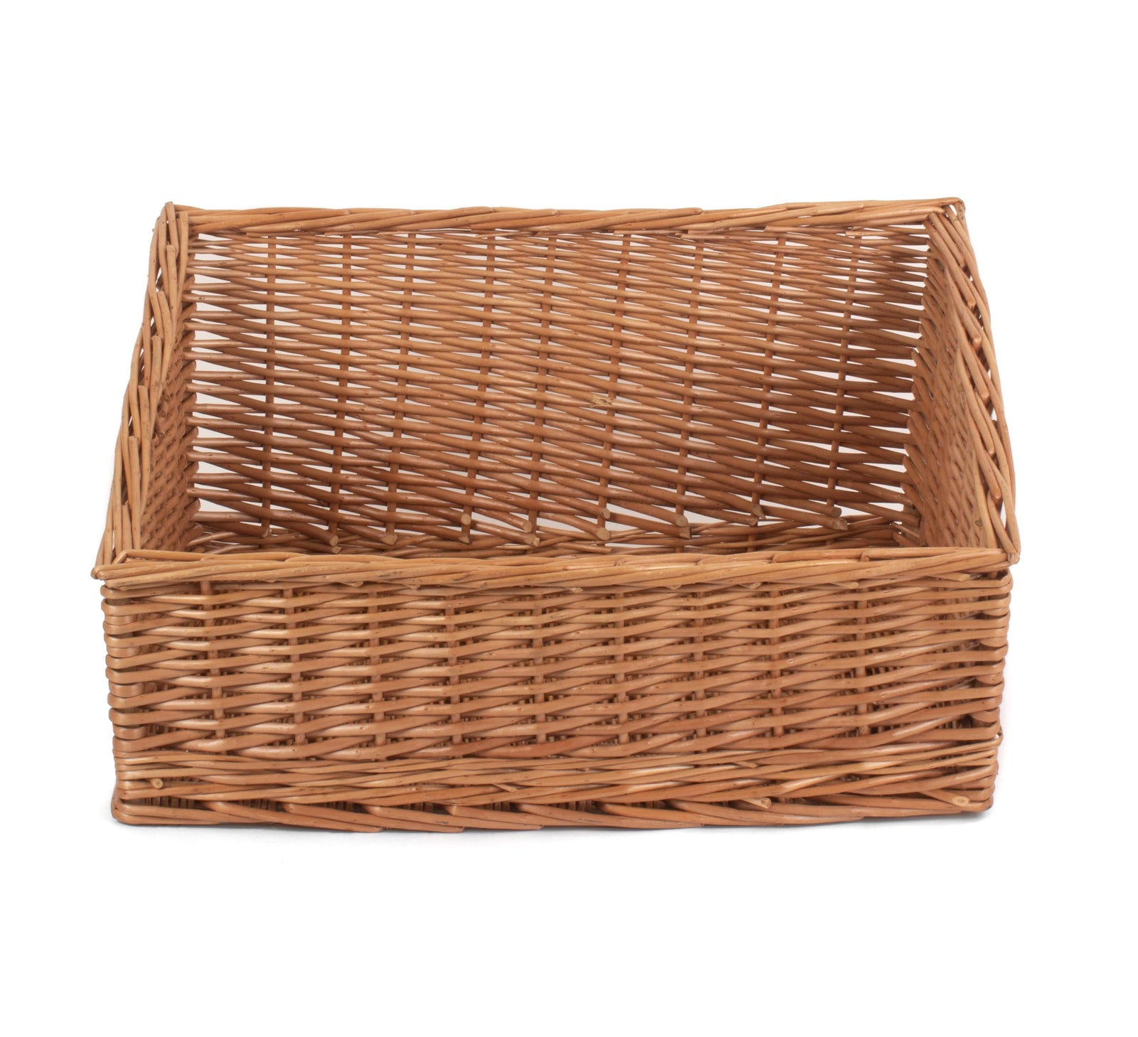 Wicker Sloped Sided Display Basket | Large | Brown
