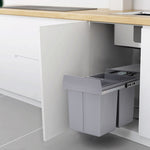 20l+20l Under-cabinet Trash Bin With Smooth Metal Runners