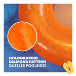 Diamond Print Inflatable Pool Float Ring | Orange