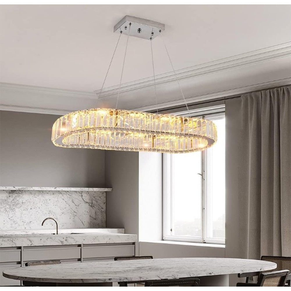 Bath Plus TB+ Crystal Oval Led Pendant Light