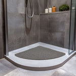 Spaghetti Anti Slip Quadrant Shower/Bath Mat | 60cm x 60cm | Grey