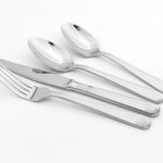 Cutlery Sets Stainless Steel 18/8 Spoons Forks Catering Papyrus | Set of 16 | Silver
