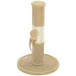47cm Tall Cat Scratching Post For Indoor Cats, With Sisal Rope, Brown
