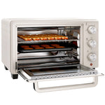 Mini Oven 21l Electric Grill With Adjustable Temp Timer | One Size | Cream