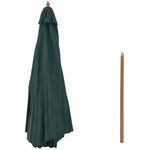 3m Garden Parasol W/ 8 Ribs - Dark Green