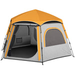 Instant 2/3/4 Person Dome Tent, Hexagonal | Light Grey