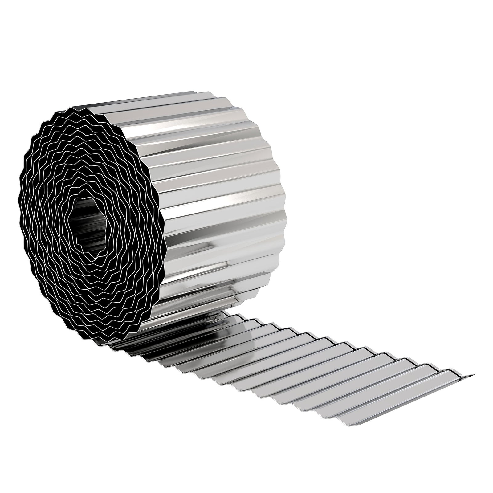 Metal Lawn Edging Border, 8 In X 21.3 Ft Garden Edging | Silver