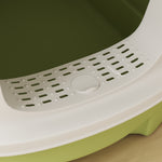 Cat Litter Box, Hooded Cat Litter Tray With Lid, Scoop, Green | Green