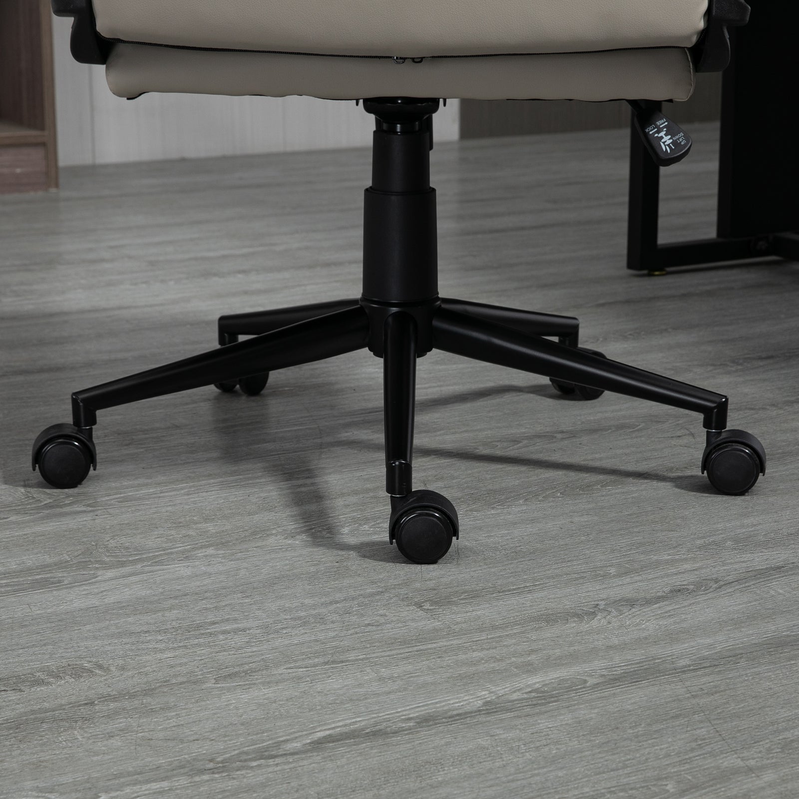 Faux Leather Office Chair Adjustable | Dove Gray