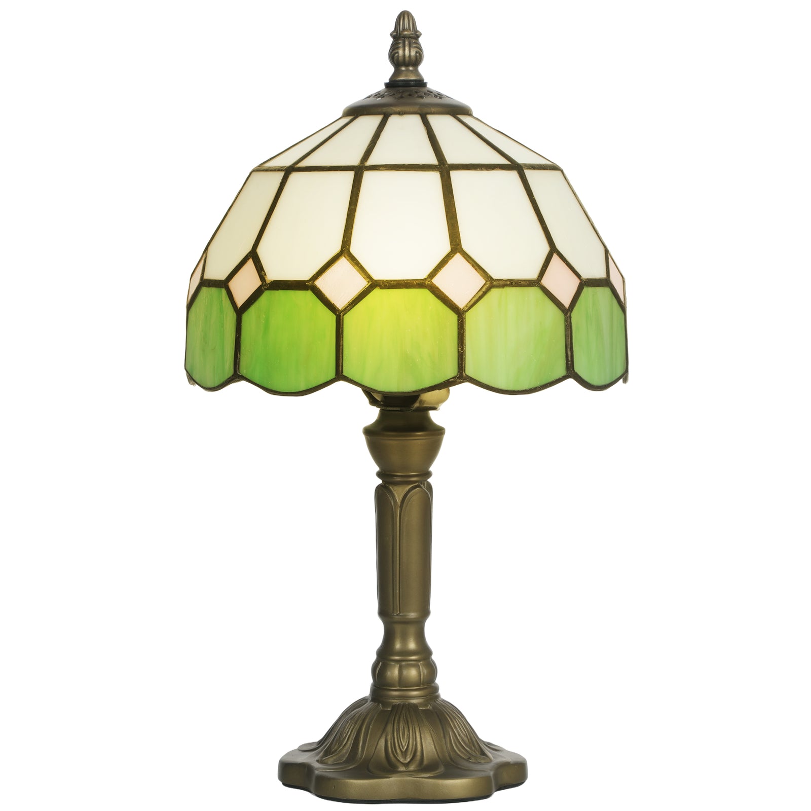 Tiffany-style Table Lamp For Bedroom, Bulb Not Included | Green