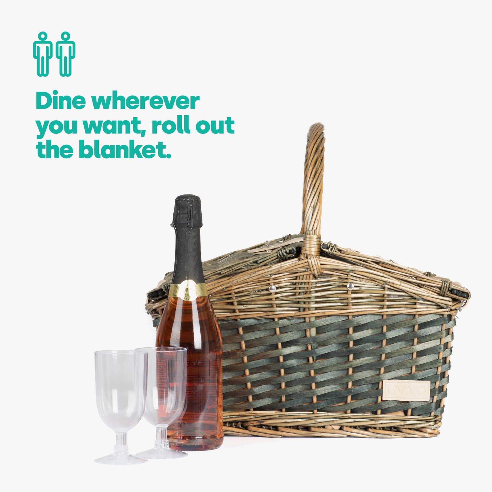 Ossian 4-person Wicker Picnic Basket