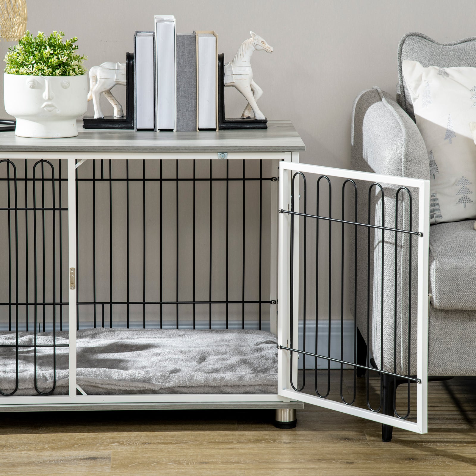 Dog Crate Indoor W/ Washable Cushion - Small/medium